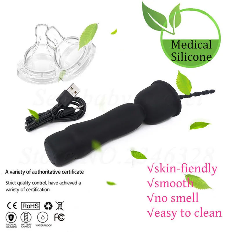 16 Speeds Vibrating Male Penis Plug Vibrator Urethral Catheter Delay Training Glans Stimulator Sex Toys For Gay Men Masturbator