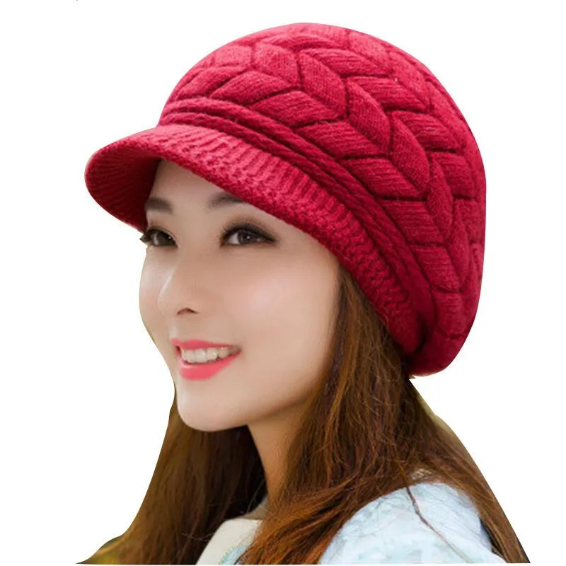 Winter Beanies Knit Women\'s Hat Winter Hats For Women Ladies Beanie Girls Skullies Caps Bonnet Femme Snapback Wool Warm Hat 2018