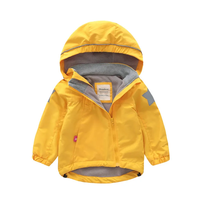 New 2022 spring autumn children kids jackets baby boys windproof waterproof double-deck inner polar fleece jackets coats