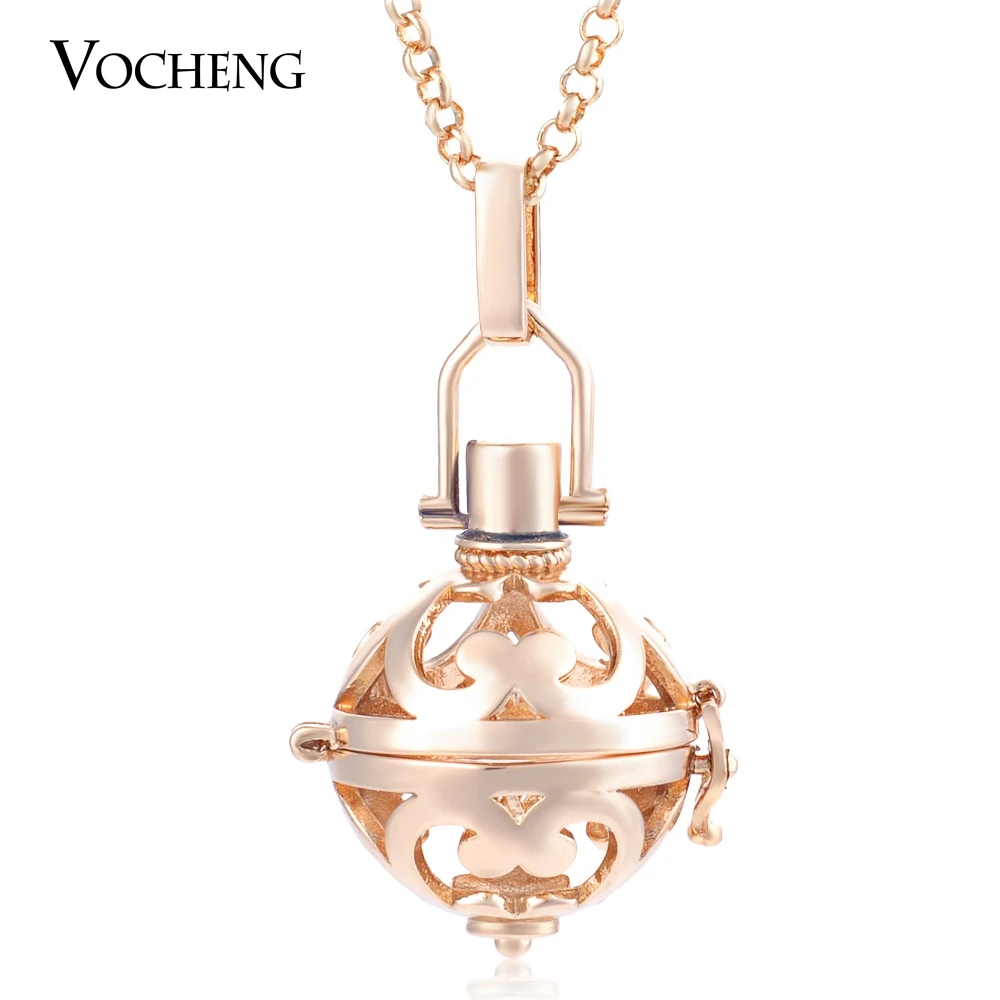 10pcs/lot Vocheng Pregnant Necklace Perfume Locket 3 Colors Interchangeable Locket Pendant with Stainless Steel Chain VA-213*10