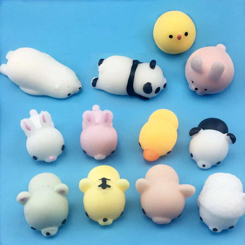 Cute Mochi Mole 54 Species Soft Focus Cure Fun Kids Kawaii Toy Animal Decoration TPR Toys Noverty Anti Stress Reliever B0902-1