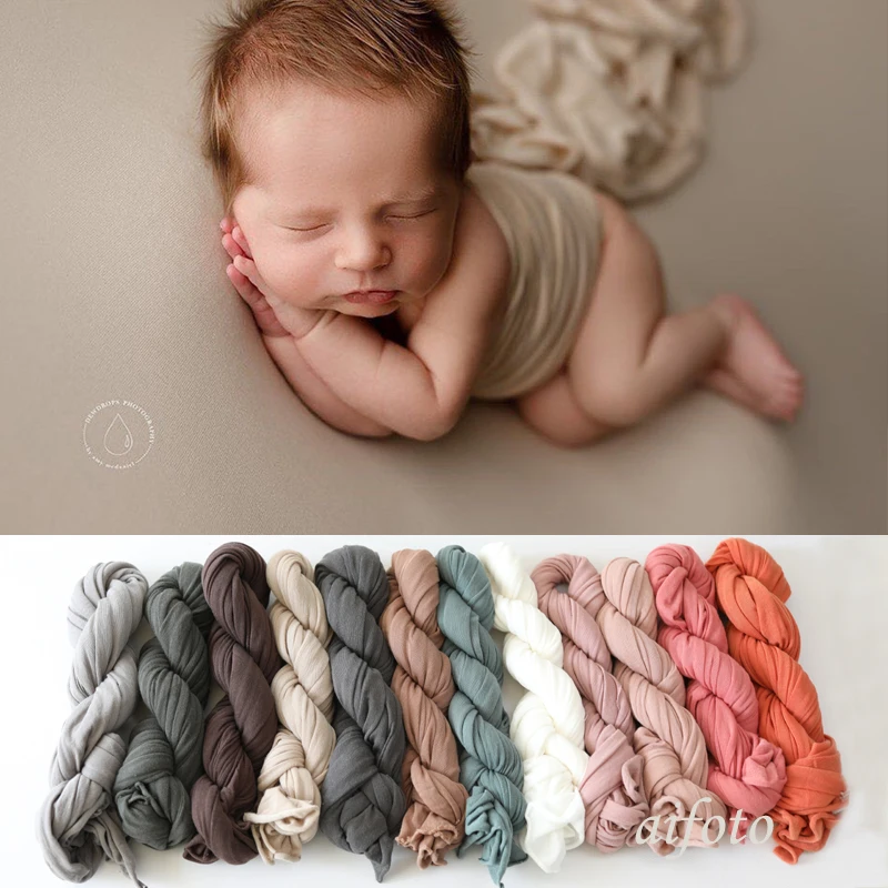 150 CM Soft Stretch Blanket Swaddle For Baby Photo Shoot Background Stand Newborn Photography Props Wraps Fotografia Accessories