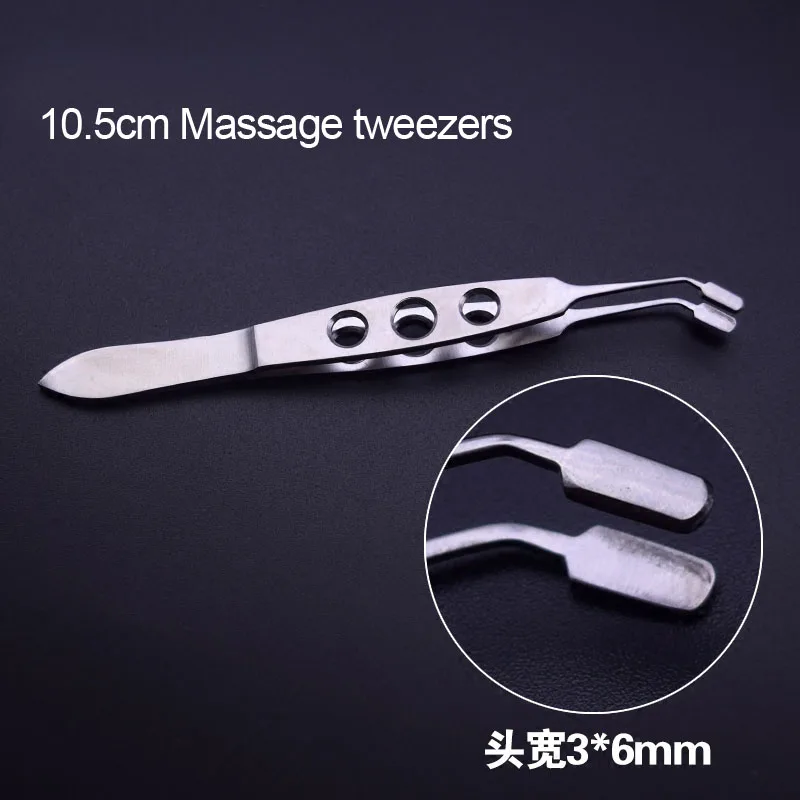 Micros Eyelid Ophthalmic Instruments Two Types Head 10.5CM Double Eyelid Fat Tarsal Gland Physiotherapy Massage Tweezers
