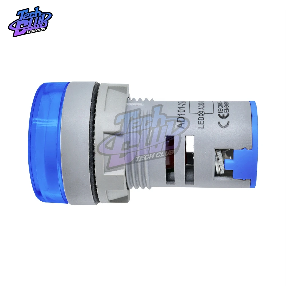 22มม.AD16 AC 60-500V โวลต์มิเตอร์มินิมิเตอร์วัดกระแสไฟ LED ดิจิตอลจอแสดงผลโวลต์มิเตอร์ AC ไฟแสดงสถานะ/หลอดไฟ