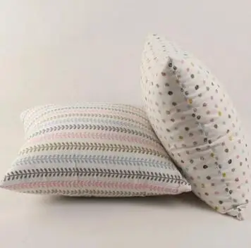 Cotton linen striped cushion cover pillowcase decorative dots waist pillow case multi size