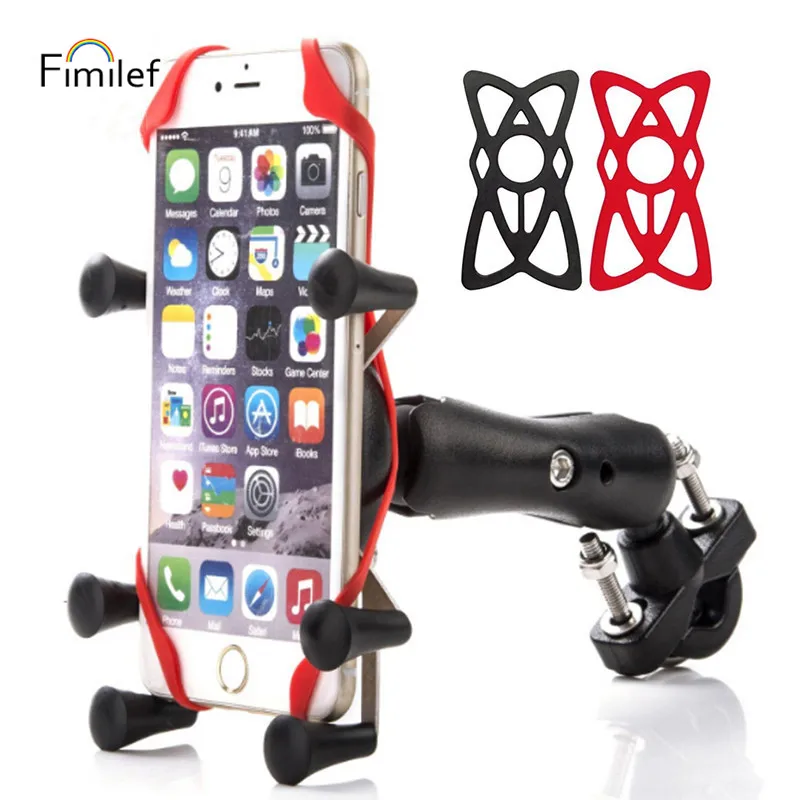 Fimilef Universal 360 Degree Adjustable Cell Phone Holder Motorcycle Bike Bicycle Bracket MotoHandle Grip