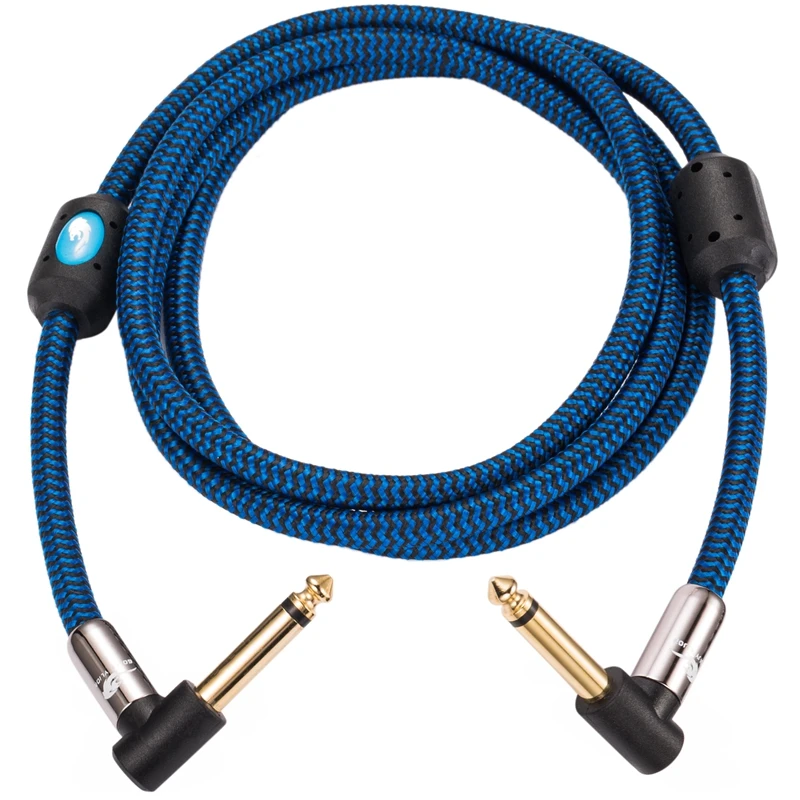HIfi Audio Cable MONO 6.35mm Male to 6.35mm Male for Electric Organ Guitar Angle 1/4 Inch TS Jack to Jack Cable 1M 2M 3M 5M 8M
