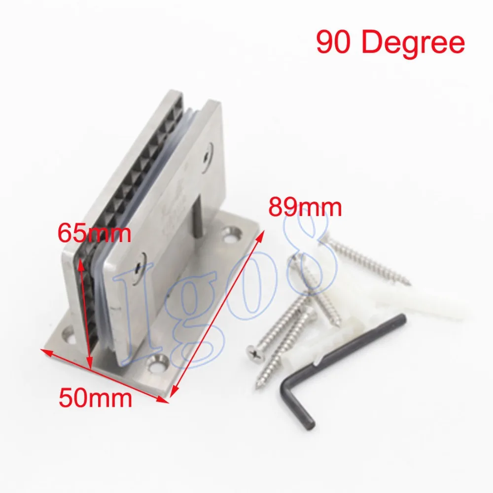 High Quality Bilateral 90 Degree Glass Pipe Bathroom Clamp SUS304 Stainless Steel