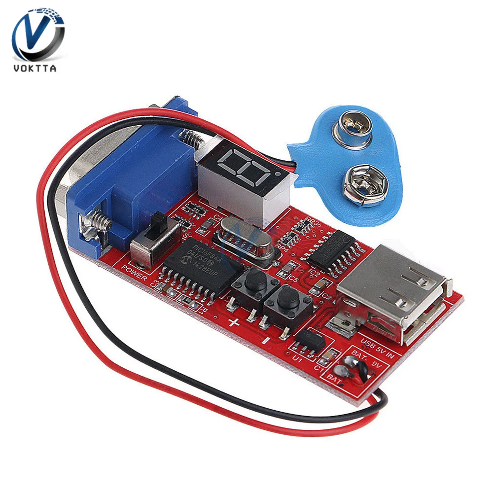 Gerador de Sinal Vga Tela Lcd Testador 15 Diferentes Saída de Sinal Gerador de Sinal de Potência da Bateria Usb Kit Diy