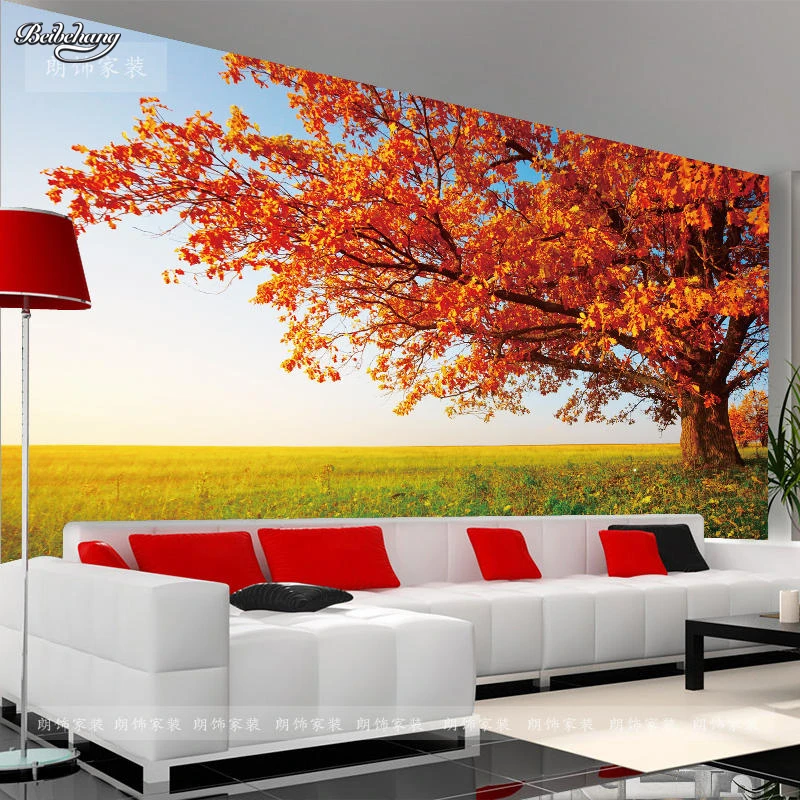 

beibehang Custom Pastoral landscape wallpaper 3d dimensional painting bedroom bedside backdrop wallpaper Continental wall mural