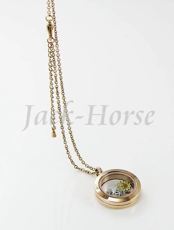 Imagem -06 - Jackhorse-medalhão à Prova Dágua 25 mm 30 mm Ouro Rosa 316l Aço Inoxidável Pingente de Vidro