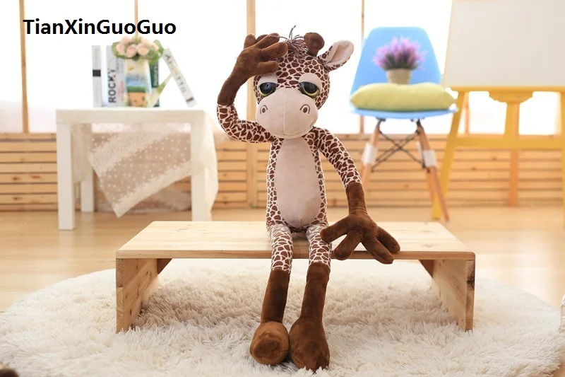 

large 80cm lovely jungle giraffe soft plush toy throw pillow toy birthday gift h0815