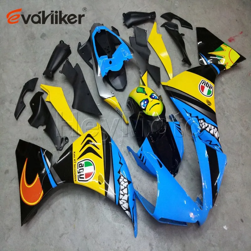 

ABS Plastic fairing for R3 2015 2016 YZFR25 2015 2016 blue yellow motorcycle panels Body Kit Injection mold H2