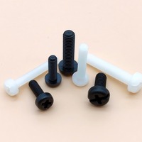 50pcs M2 M2.5 M3 M4 Black White Nylon Plastic Phillips Pan Head Cross Round Screw Bolt length 5mm-50mm