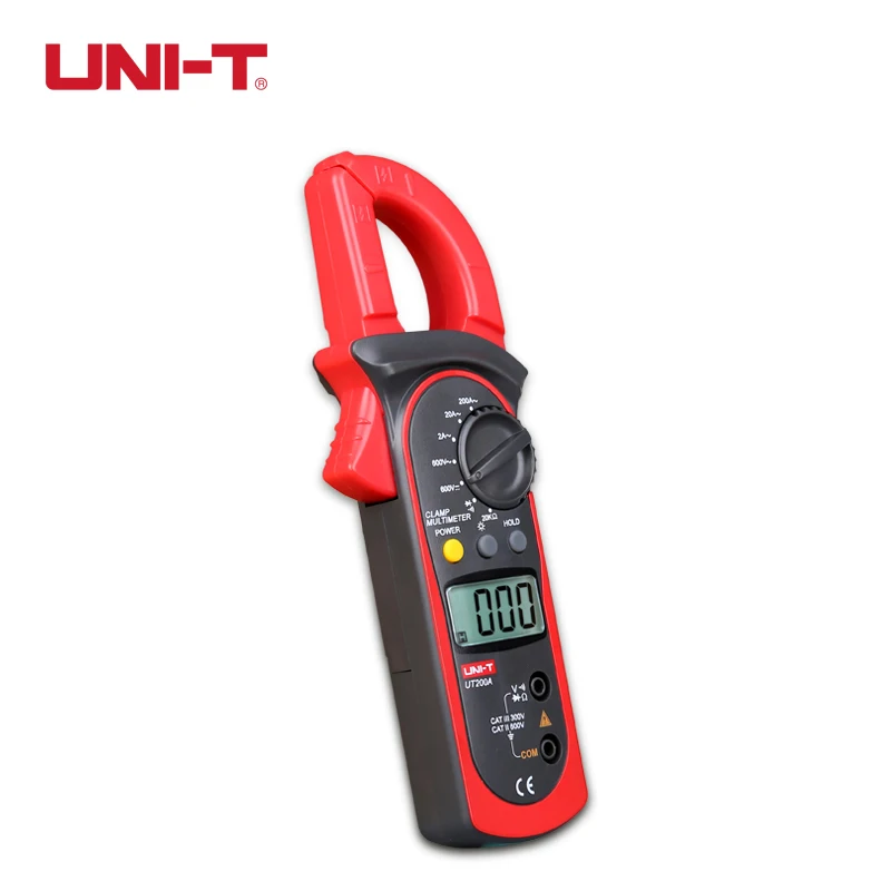 UNI-T UNI T Mini Digital Clamp Meter UT200A UT200B AC Current DC Voltage Tester Handheld Amper Meter Current Clamp Pincers