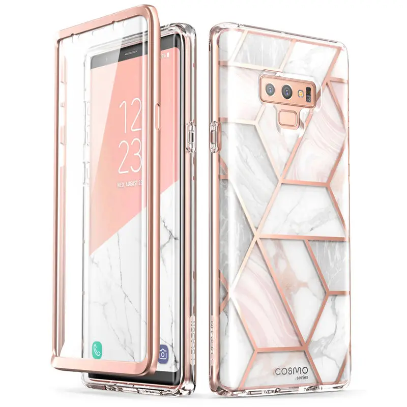 For Samsung Galaxy Note 9 Case i-Blason Cosmo Full-Body Glitter Marble Bumper Protective Cover with Built-in Screen Protector