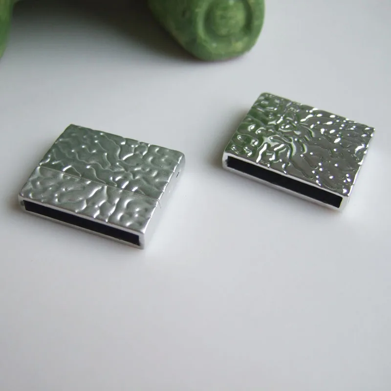 3Sets Bright/Matte Strong Magnetic Clasp Fit 25*3mm Flat Leather Cords Jewelry Fittings