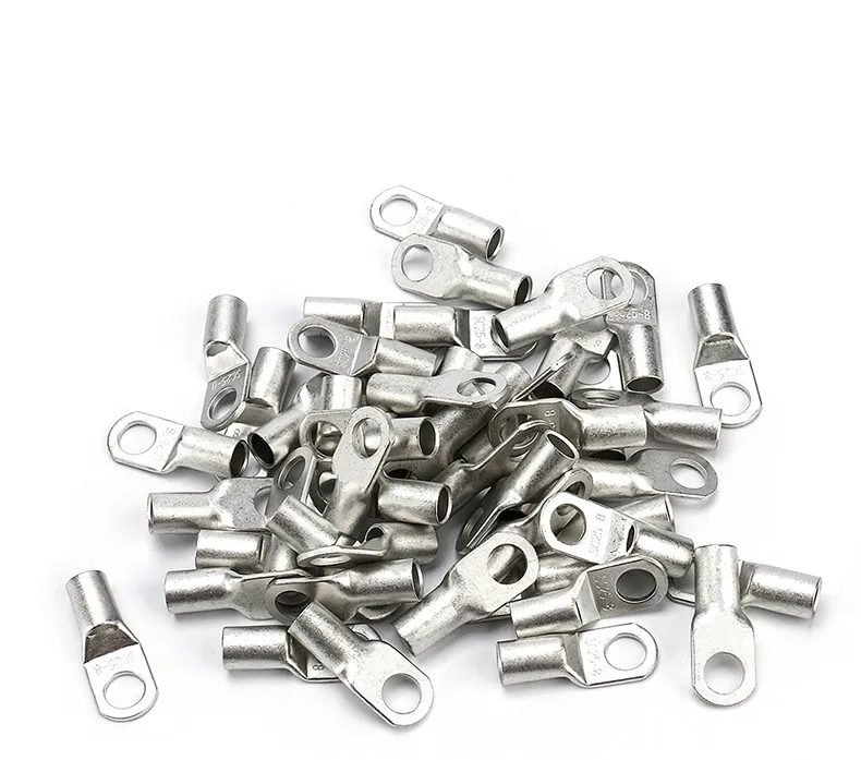 10/50/100pcs SC25-8 Bolt Hole Tinned Copper Cable Eyelets Ring lugs Battery Terminals 25mm2 Wire