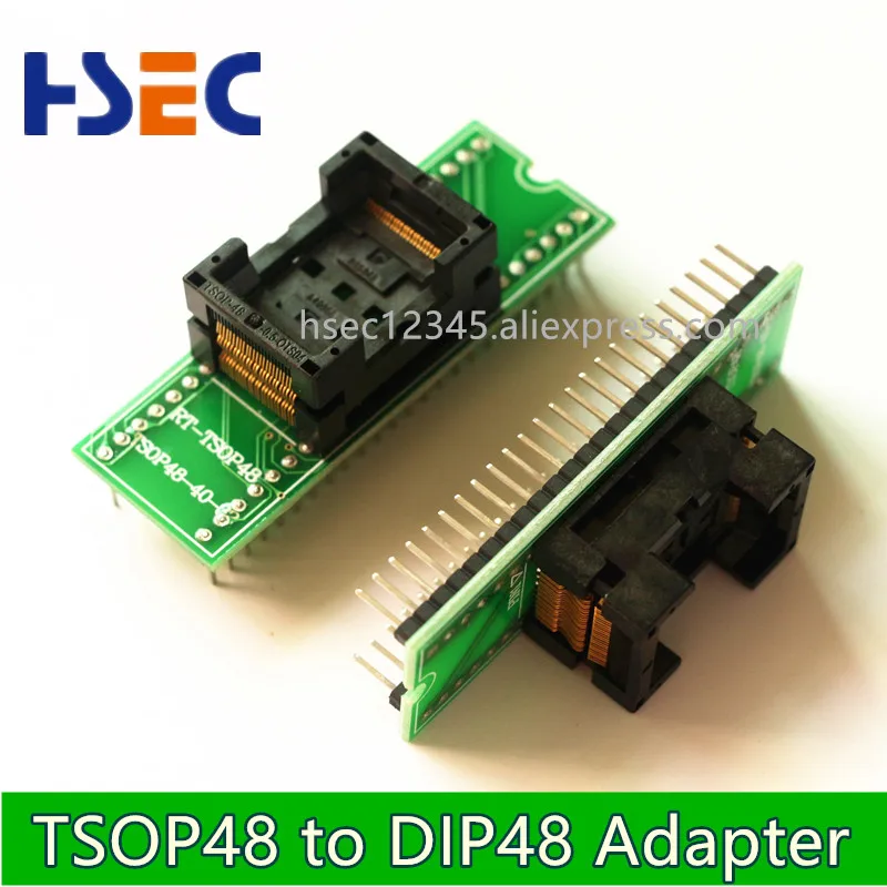 Gold Plating Original TSOP48 to DIP48 adapter TSOP48 socket NAND for RT809F RT809H bios programmer XELTEK TNM5000 USB Programmer