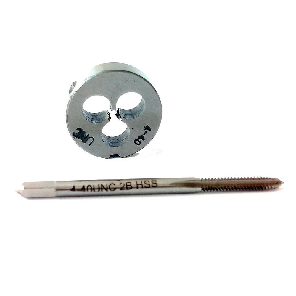 1 Bộ 4-40 Vòi + 1 Cái Chết CNC Công Cụ Cắt Phép Đồng Phôi Khoan Dạng HSS