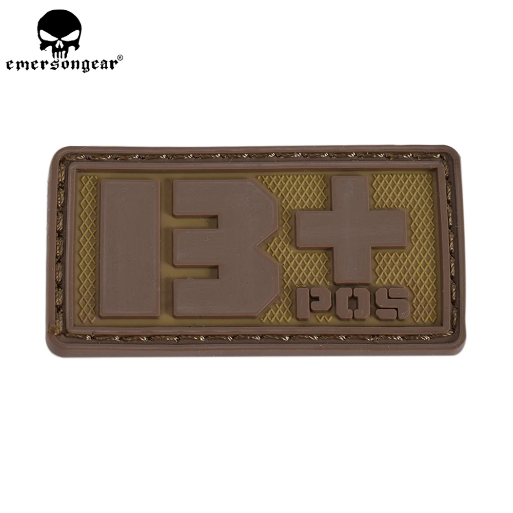 EMERSONGEAR PVC Blood Type Hex Patch Hunting Accessories Wargame Tactical Blood Patch Olive Green Black EM5515