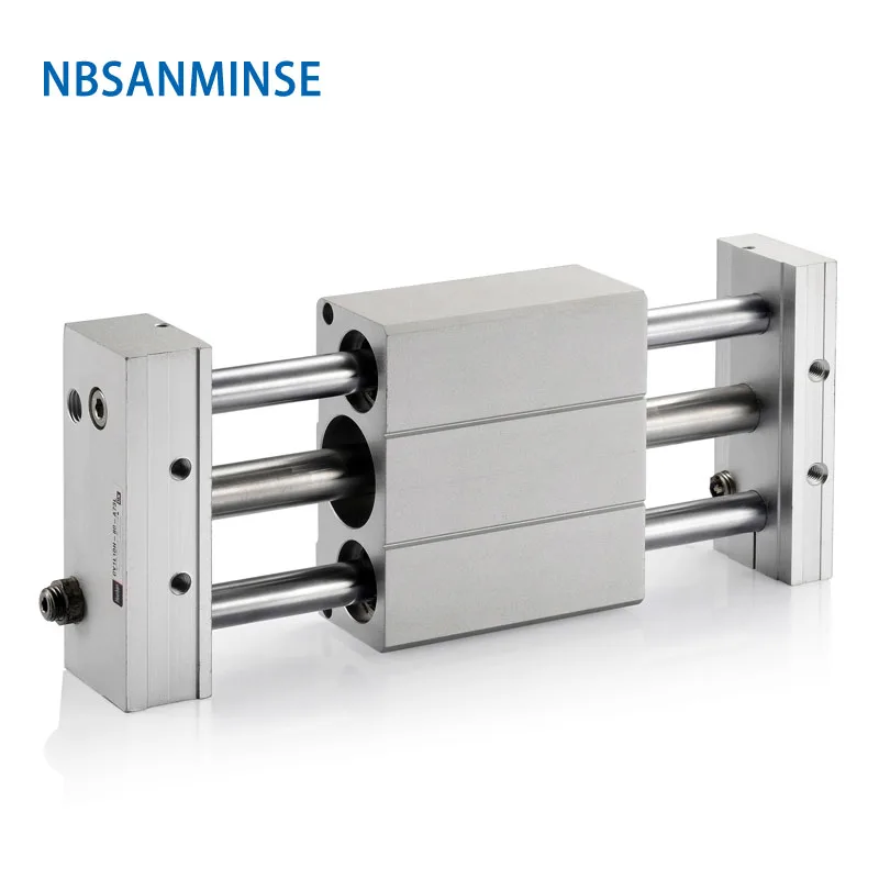 NBSANMINSE CY1L 20 25 32 40mm Magnetically Coupled Rodless Cylinder Slide SMC Type Pneumatic  Cylinder ball bushing bearing