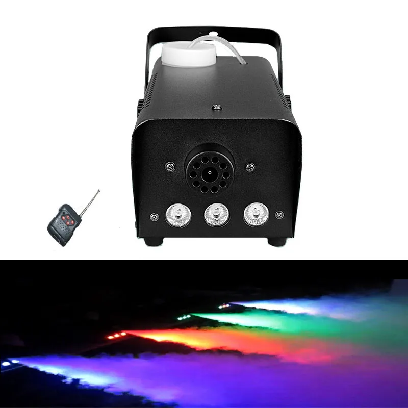 

Mini 500W LED RGB Wireless Remote Control Fog Machine Pump Dj Disco Smoke Machine For Party Wedding Christmas Stage LED Fogger