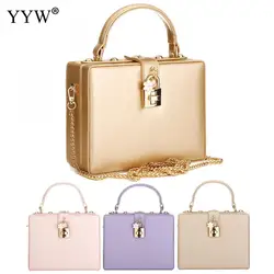 Fashion Handbag Women Evening Party Shoulder Bags Solid Wedding Crossbody Bag Ladies Hard Case Box Clutch Bag Simple Handbags