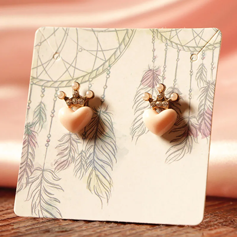 8 Style 100pcs 6*6 cm Earring Necklace Display Cards Earrings Tags Packing Card Accessory Jewelry Card Wholesale