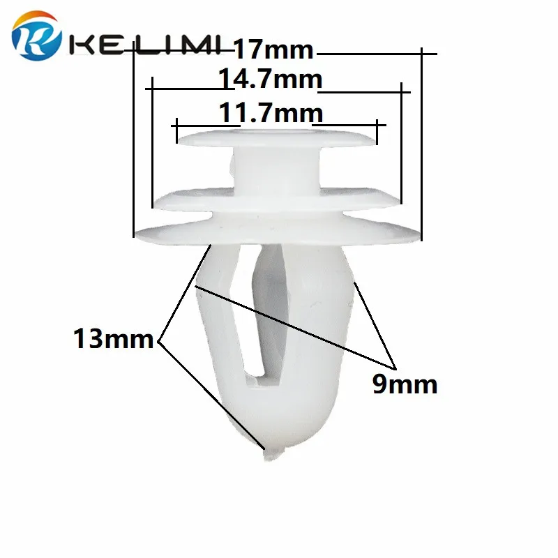 KE LI MI 100x Door Garnish Panel Trim Fasteners Clips Retainers Plastic White Universal Car Interior Accessories