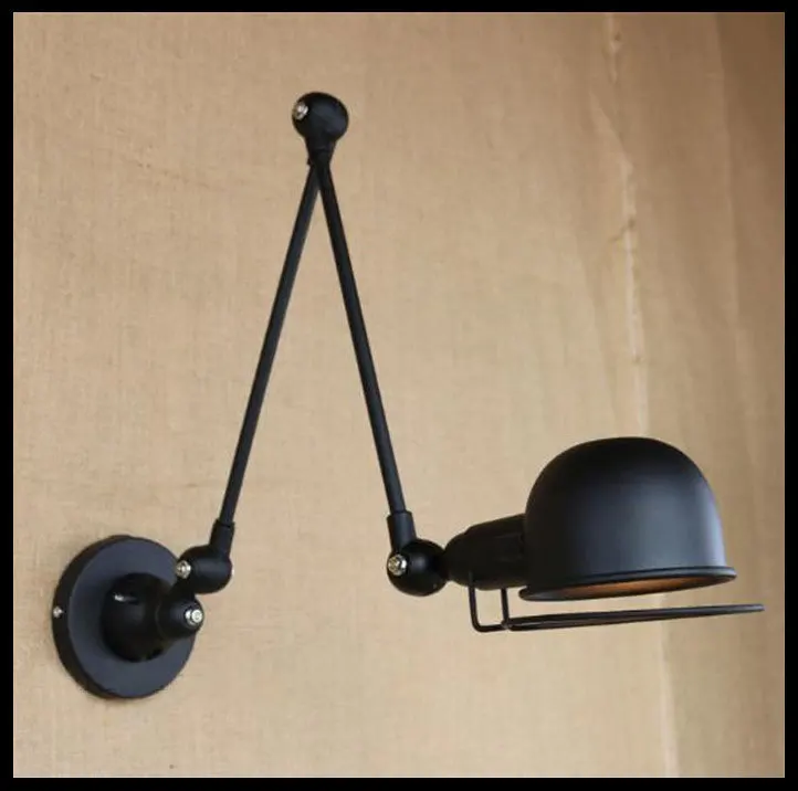 

e14 vintage lamp Jielde black Metal 2 Arms Industrial wall lamp Loft Style wall Light