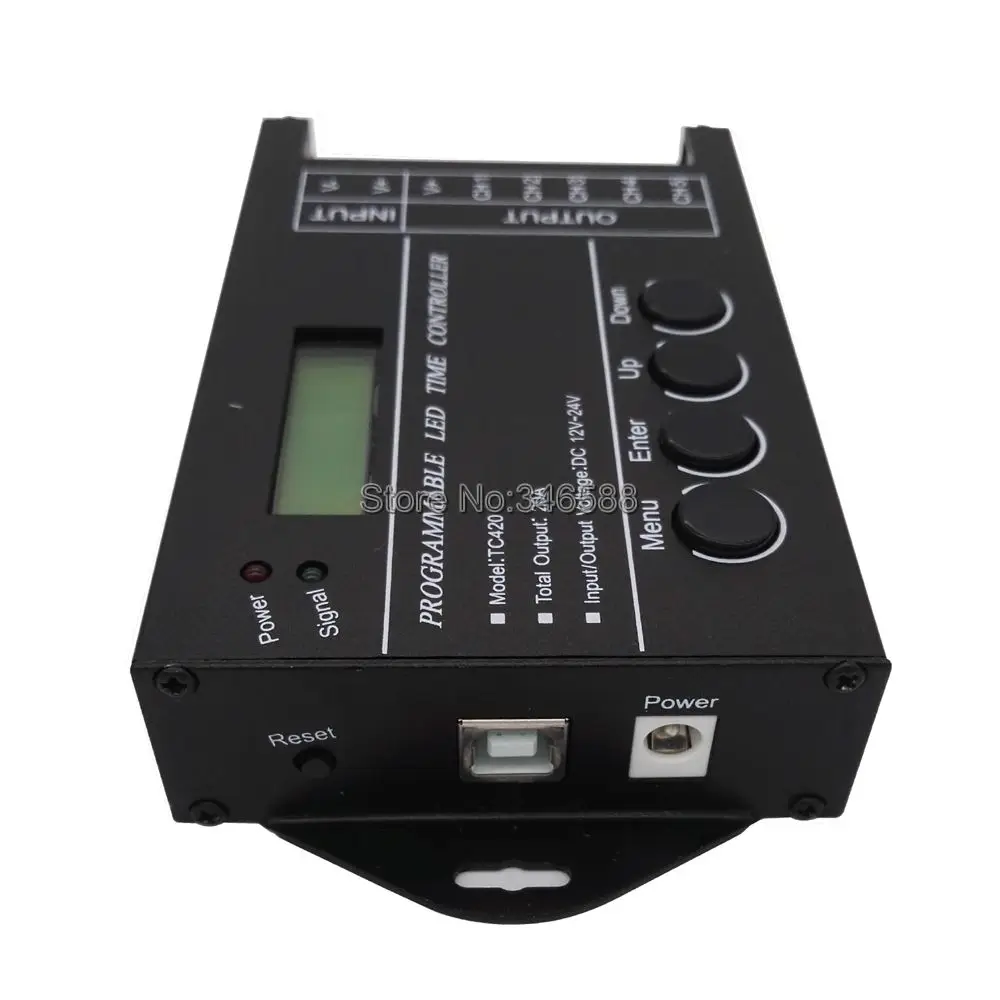 Time Programable RGB LED Controller TC420 TC421 WiFi DC12V 24V 5 Channel Output 20A Common Anode Programmable LED Controller