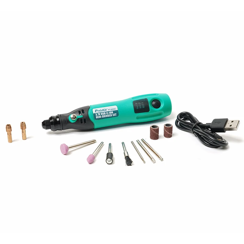 Pro'sKit PT-5205U 3.7V USB charge électrique meuleuse ensemble Li-ion Mini perceuse tournevis