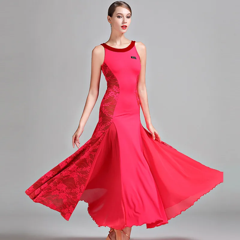 Tiêu chuẩn phòng khiêu vũ trang phục tiêu chuẩn dresses phòng khiêu vũ múa váy đỏ flamenco trang phục khiêu vũ latin phòng khiêu vũ trang phục khiêu vũ mặc