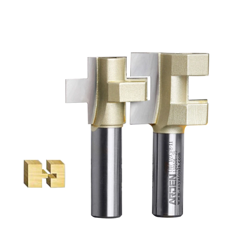 2pc/set ECONOMY TONGUE & GROOVE ASSEMBLY Tongue Groove Bits Arden Router Bit -1/4*1/4-I 1/4*1/4-II 1/4