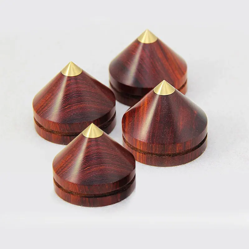 

4PCS rosewood speaker amplifier shock spikes with audio shock absorber 33MM Amp cone speaker pad