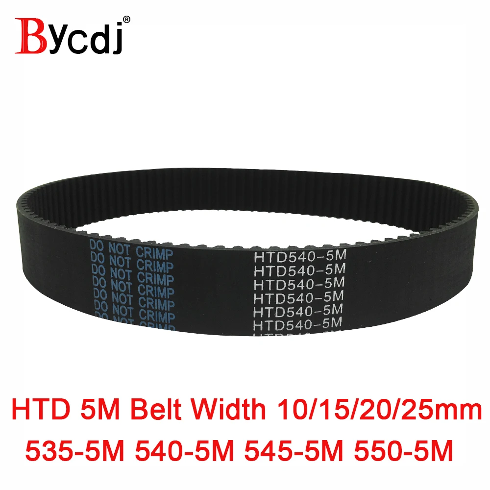 Arc HTD 5M Timing belt C=535/540/545/550 width10/15/20/25mm Teeth 107/108/109/110  synchronous Belt 535-5M 540-5M 545-5M 550-5M