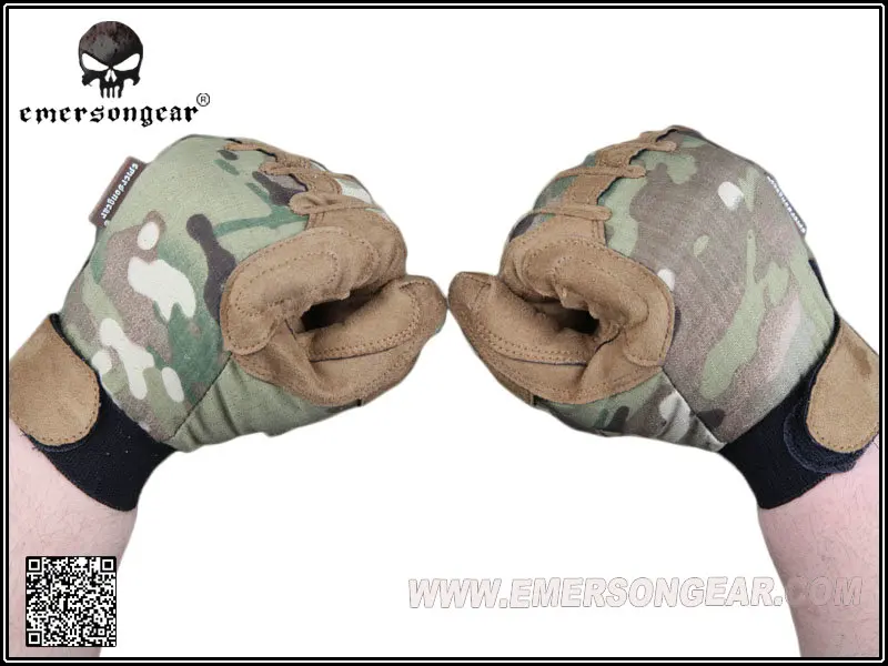 Tactical Full Finger Camouflage Glove, MC EM5368, Lightweight, Tactical