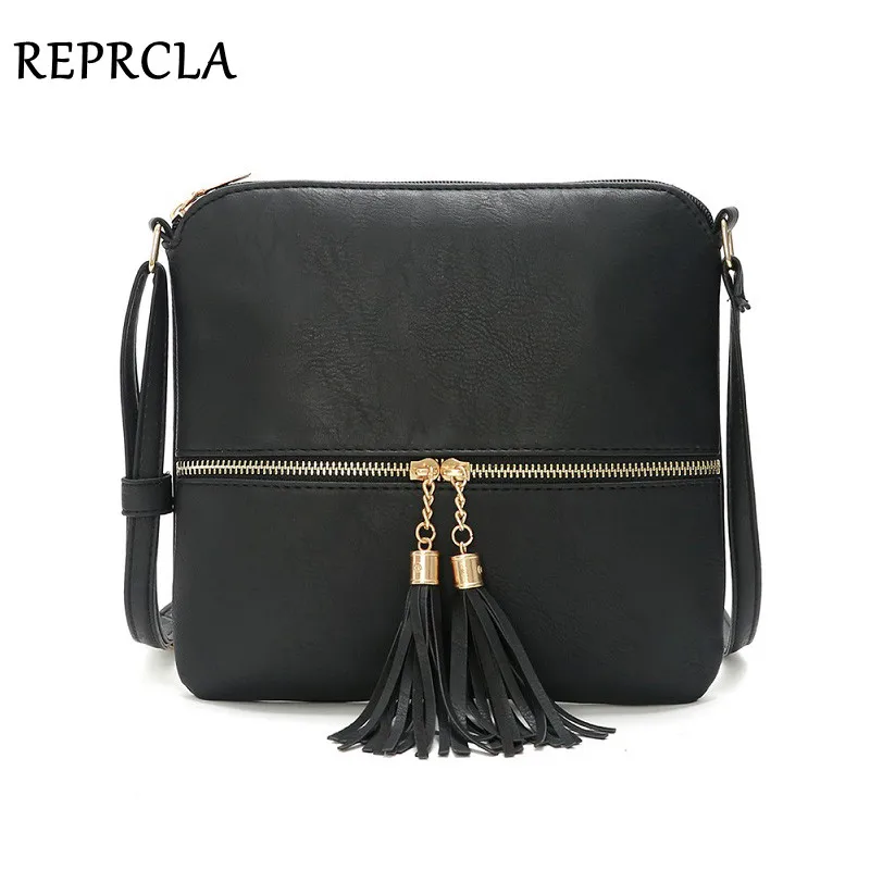 REPRCLA moda Tassel torba kobieca PU skórzana klapka torba na ramię luksusowa torebka projektant Crossbody torby dla kobiet bolsa