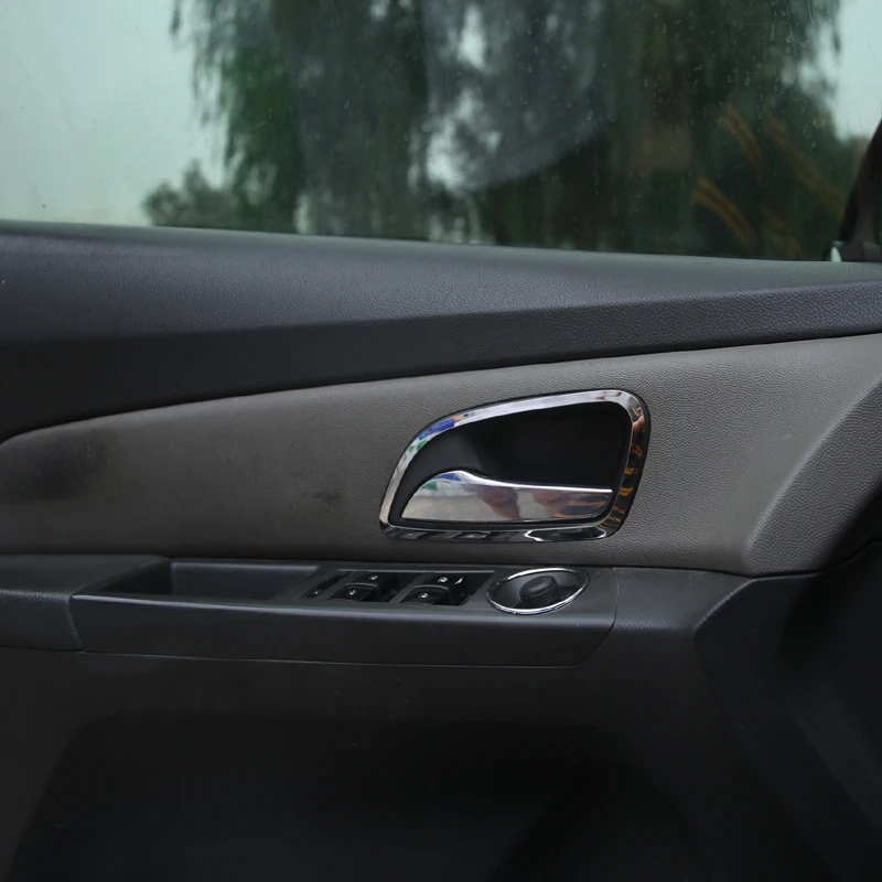 4Pcs/Set Stainless Steel Interior Sequins Door Handle Cover Trim Sticker for Chevrolet Cruze 2009 - 2012 2013 2014 2015