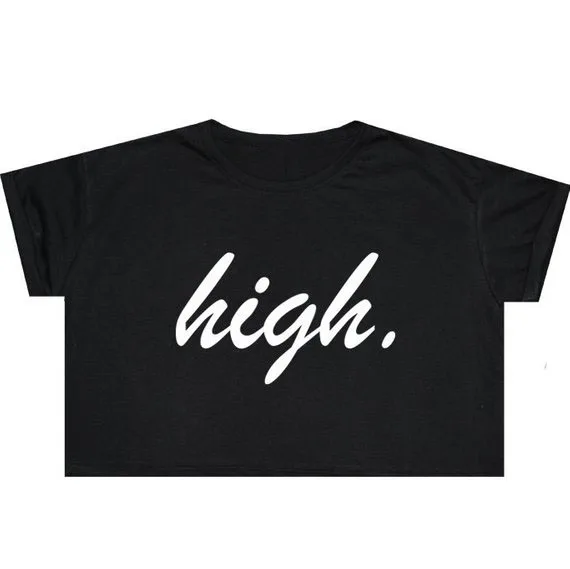 Sugarbaby High Crop Top T Shirt Tee Womens Girl Crpped T shirt Funny Fun Tumblr Hipster Swag Grunge Kale Goth Punk Cropped Tops