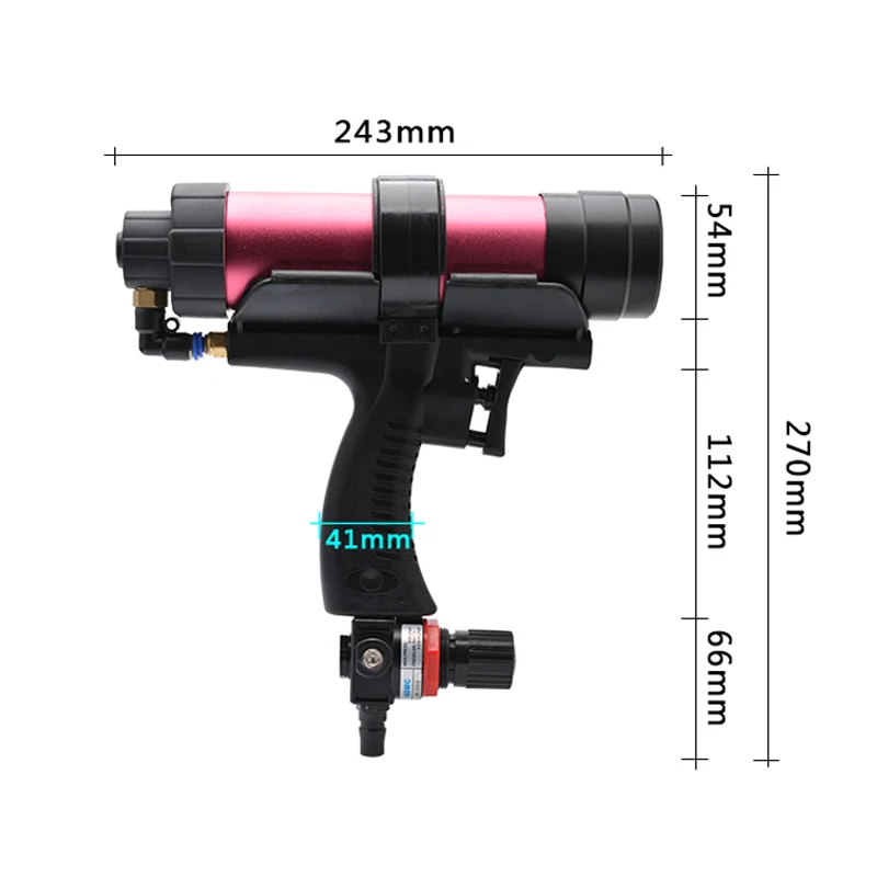 Imagem -02 - Tungfull Glass Rubber Grout Construction Tools Pistolas de Selagem Pneumática Pistolas de ar Válvula Silicone Saulking Tool Calafetagem Caulk 310ml