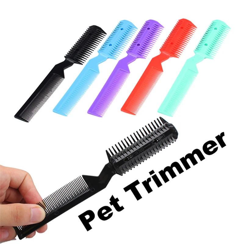 

1pc Professional Pet Dog Hair Trimmer Animal Grooming Clippers Cat Cutter Shaver 2 Razor Cutting Combs For Pet Dog Random Color