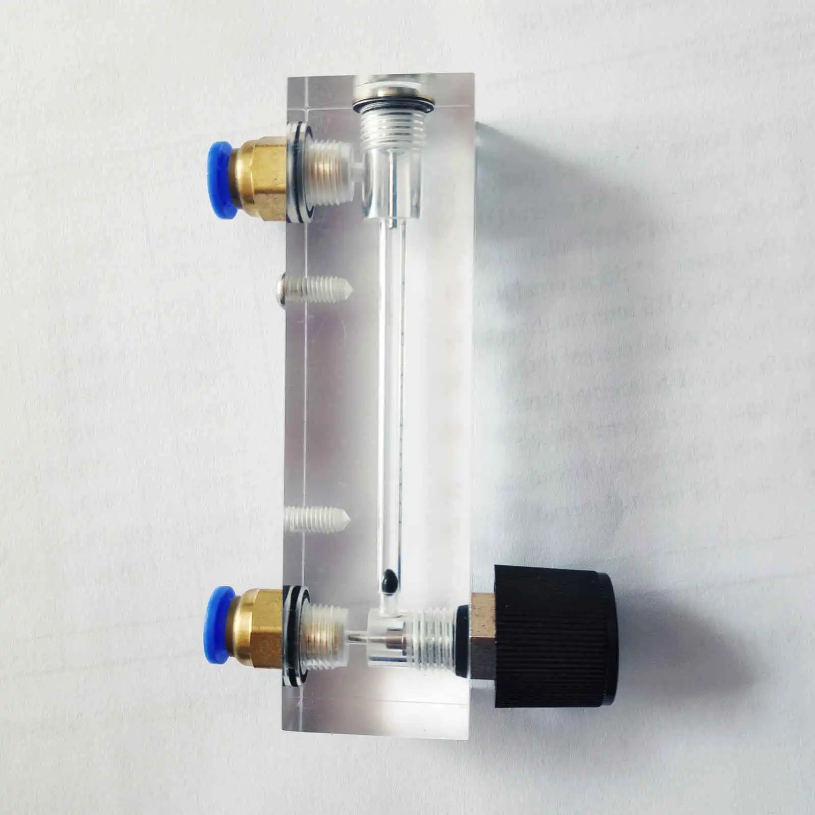 LZM-4T  panel type acrylic flowmeter(flow meter) with adjust valve bass for liquid ¢6 quick plug connection