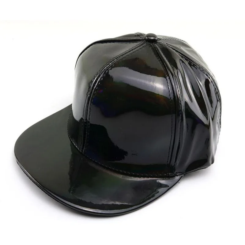 Doitbest Women PU Leather Baseball Cap Mens Hip Hop Spring Large Boys Girls Snapback Caps Suit For Teens Lovers Dance Party