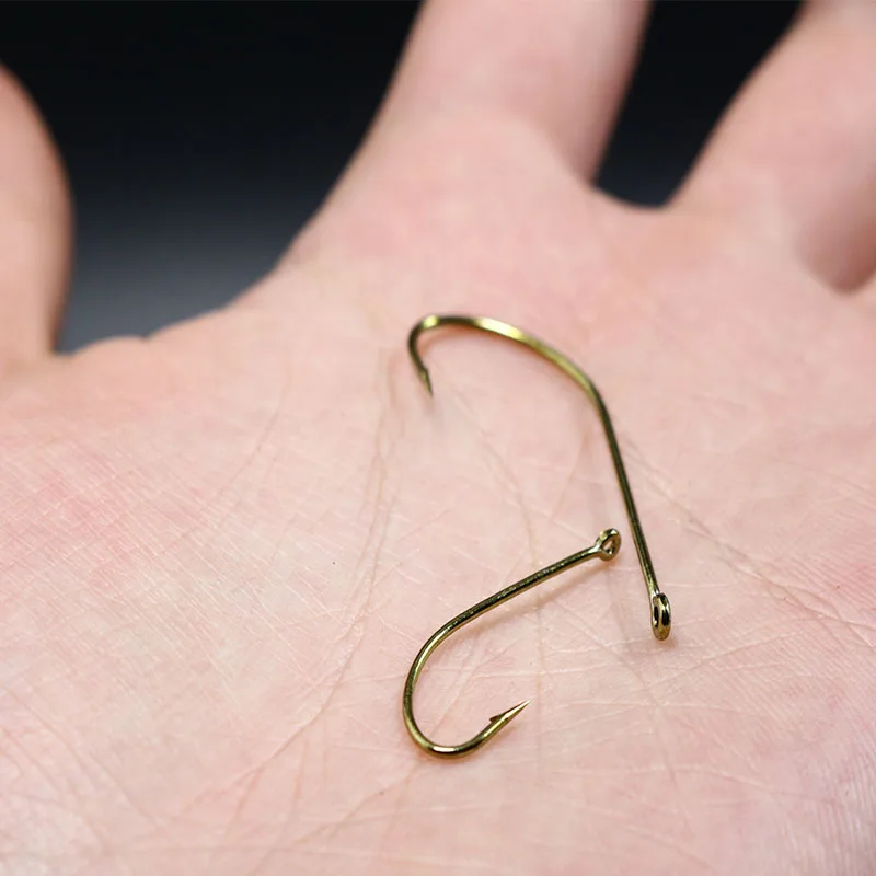 30pcs/pack 2# 6# 10# 12# stinger deer hair fly tying hook for smaller pike&bass pattern large salt water shrimp fly fishing hook