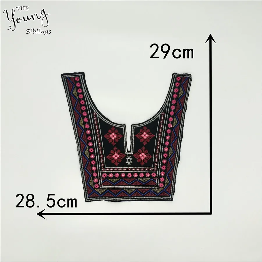 Hot sale Ethnic style Fashion lace Fabric Embroidery Neckline DIY Sewing Accessories Sewing Applique Lace Collar DIY Accessories