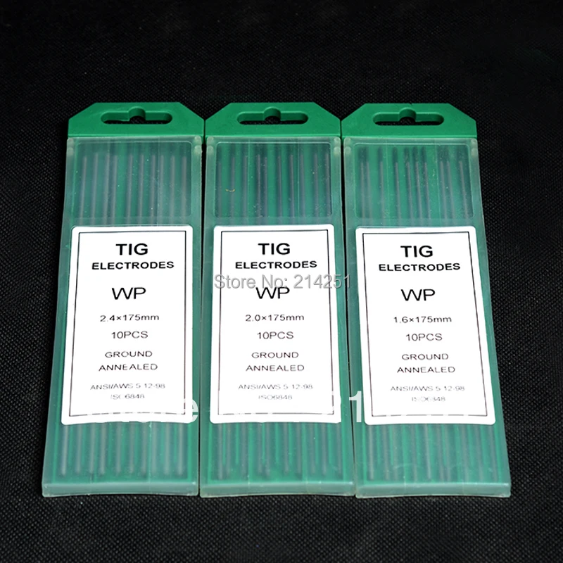 

Wp20 Pure Tungsten Tig Welding Electrode WP 3/32"*7"/ 2.4*175mm*10pcs(1box)suitable for Aluminum Welding