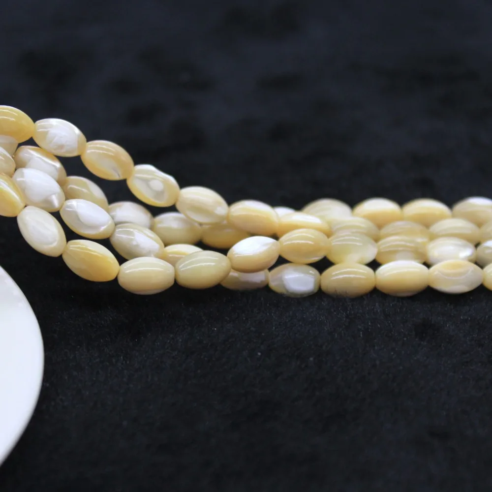 Natural Rice shape Trochus Top Shell Stone Beige  Beads For Jewelry Making DIY Bracelet Necklace 4*7/5*8/6*9 mm Strand 15''