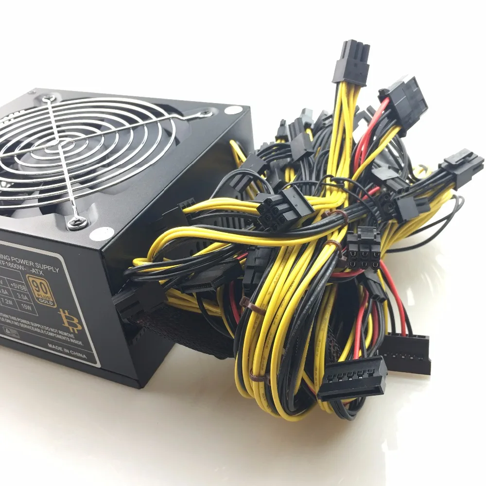 T.F.SKYWINDINTL 1600W Power Supply for mining gpu 1600W ATX Mining Power Supply 6 gpu Graphics Card  14CM antminer Fan BTC PSU